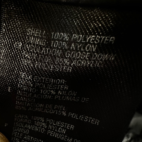 North Face Hooded Gray Quilted Puffer Elastic Waist Down Jacket Coat Size Small - Picture 13 of 13